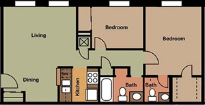 B - Two Bedroom / Two Bath